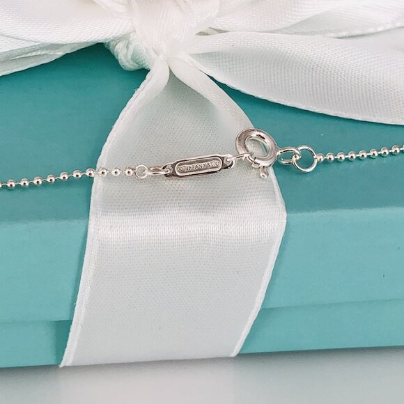Tiffany & Co 18” Bead Chain Necklace 1mm Classic in Sterling Silver - Picture 4 of 6